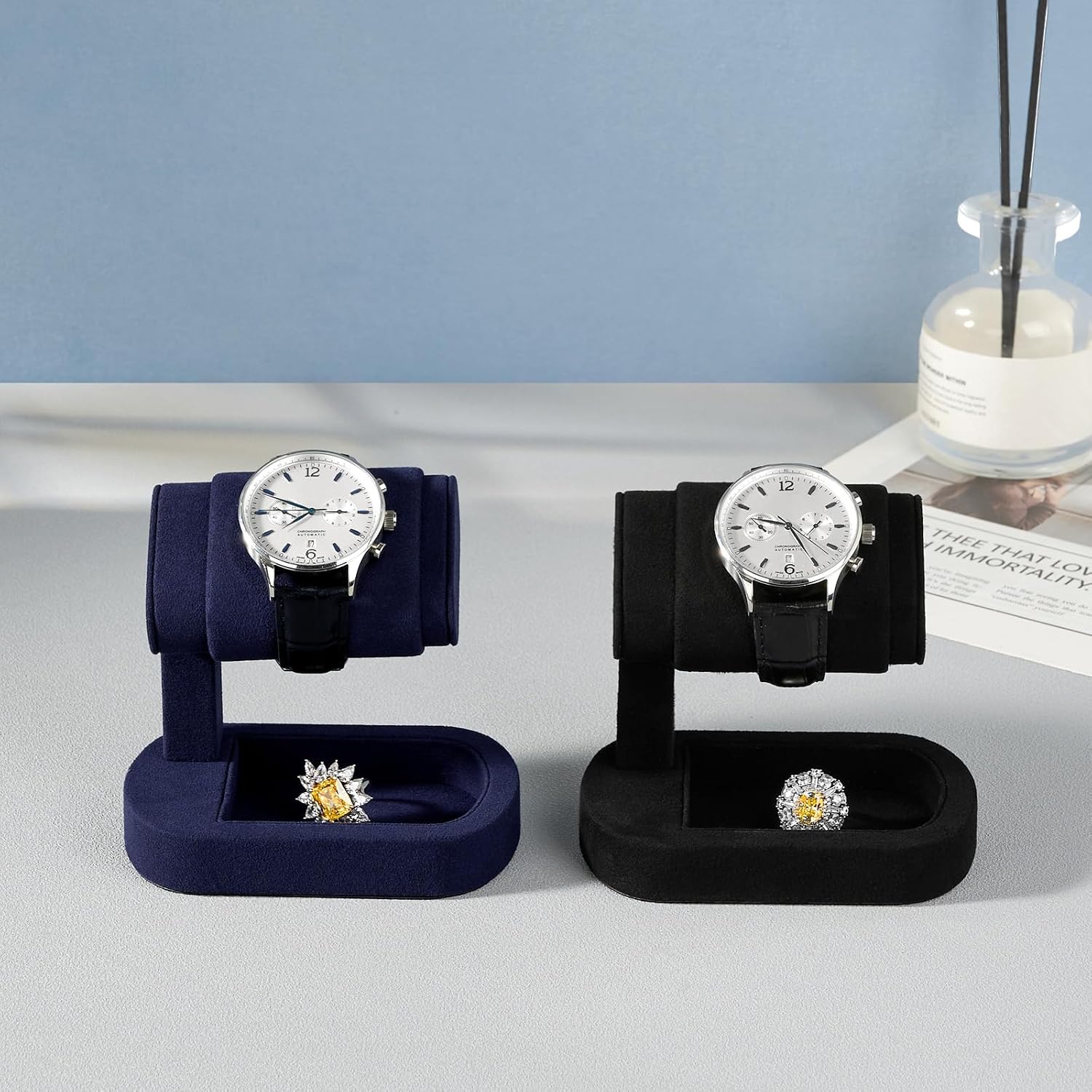 Black Single Watch Display Stand Jewelry Holder for Watch Ring