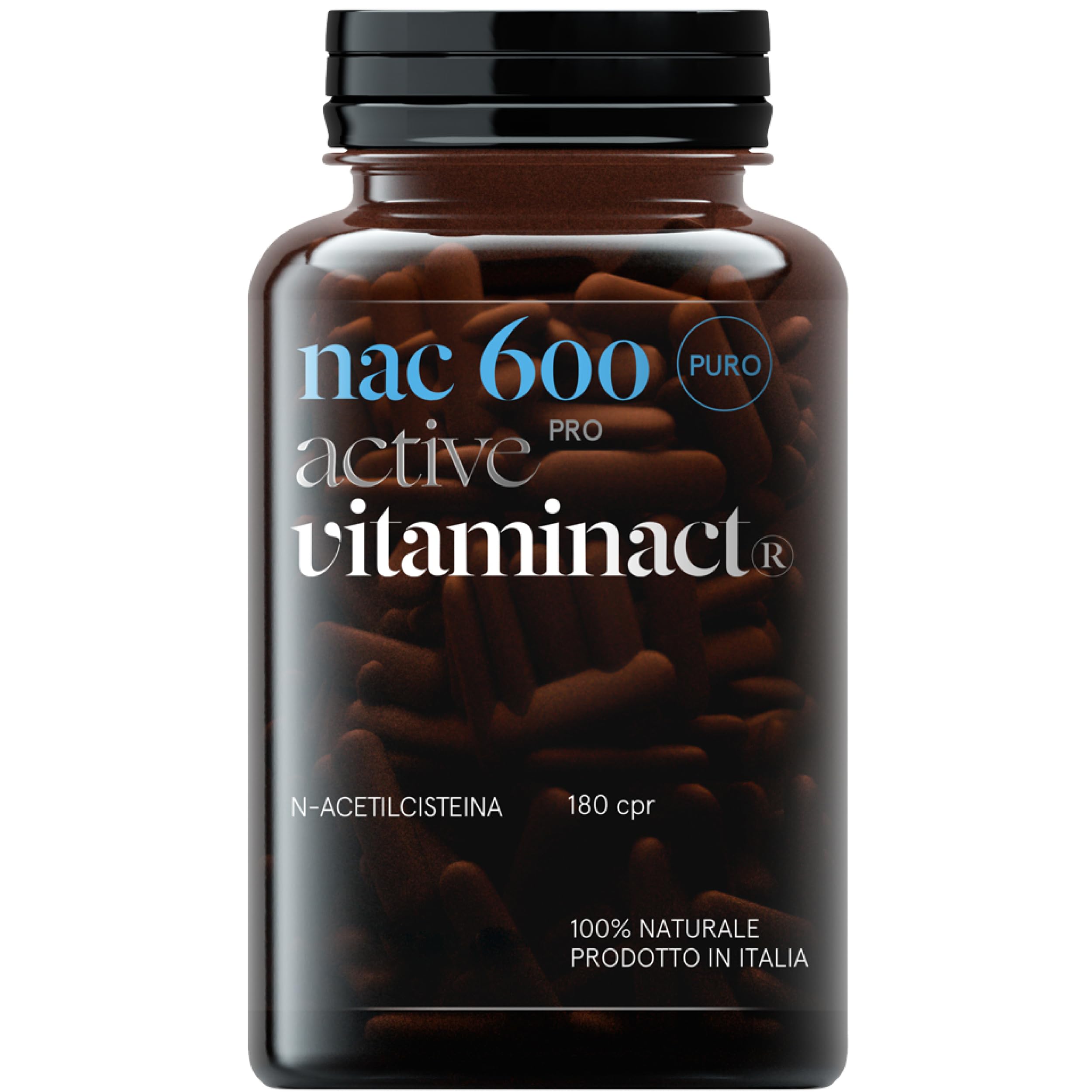 NAC N-Acetil-Cisteina 600 mg Puro – 180 Compresse, 1 al Giorno - Integratore Ali