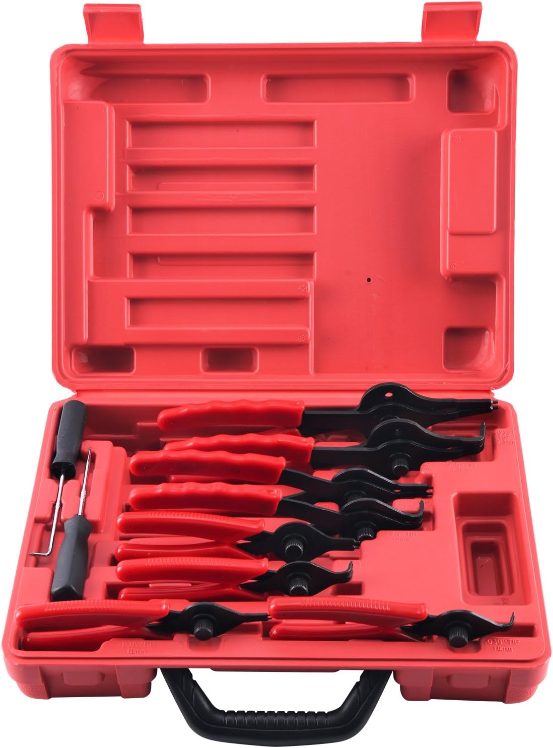 8milelake Snap Ring Plier 11pcs Internal External Plier for Retaining Snap Ring and Circlip Removal