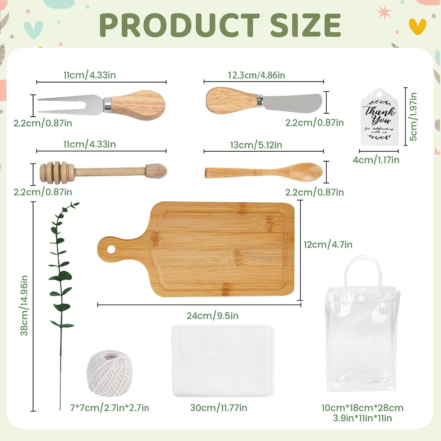 4 Sets Baby Shower Game Prizes for Winner Bamboo Mini Cheese Cutting Charcuterie Board Gift Set Bridal Shower Gifts for Guests Classy Favors (4 Sets)