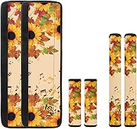 Vista 14 de Juego de 6 fundas para manijas de refrigerador de otoño, lavables, para Acción de Gracias, calabaza, hoja de arce, fundas para manijas