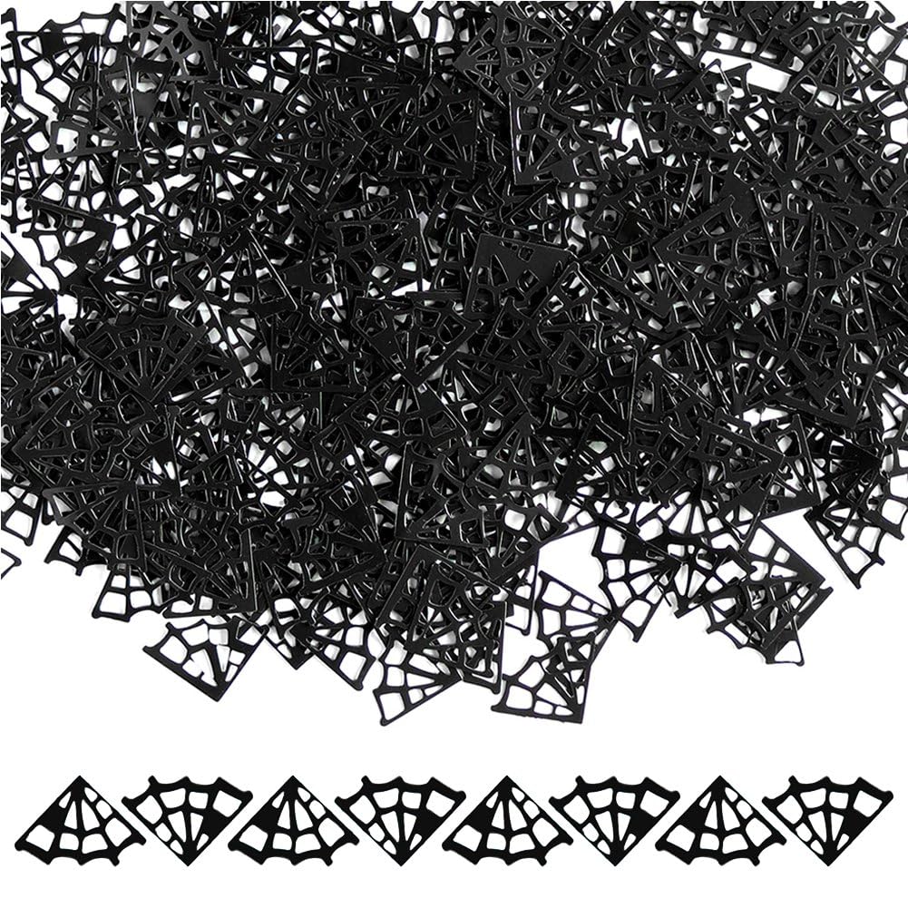 Danlai Black Halloween Table Confetti Spider Web Halloween Confetti Party Supplies Diy Craft Decoration For Table Wreath Making