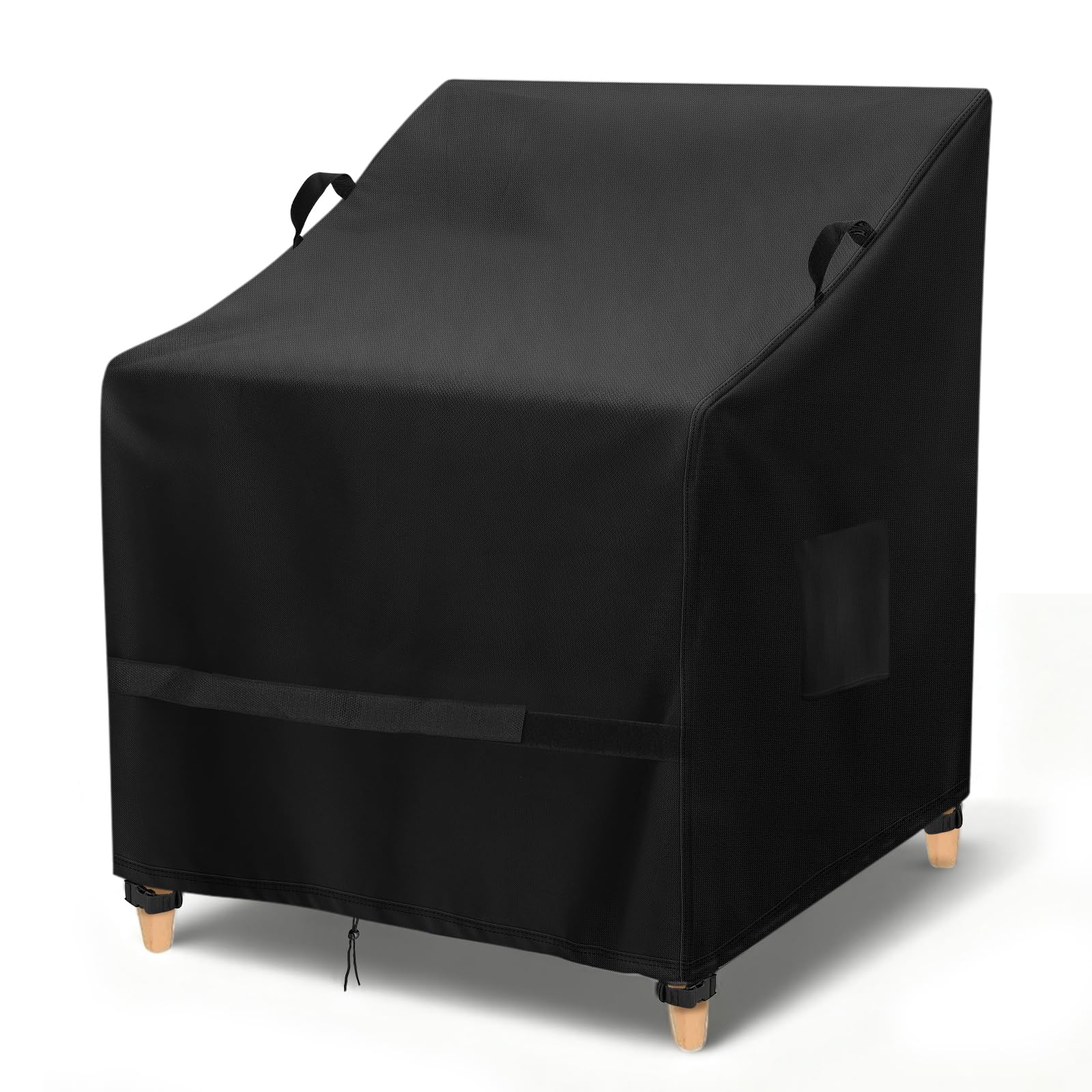 Ultifore Garden Chair Covers Waterproof, Outdoor Chair Cover Windproof Heavy Duty 500D Oxford Fabric Garden Furniture Covers With Handles Air Vent - 64x73x65/84cm