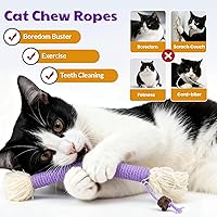 Vista 3 de Juguetes para gatitos, juguete masticable para limpieza de dientes, juguetes de cuerda de hierba gatera para gatitos de interior, juguetes