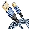 XGMATT USB Printer Cable 3M,USB 2.0 Printer Cable A Male to B Male, Braided Nylon Scanner Cord for HP,Dell,Canon,Lexmark,Xerox,Brother,Samsung etc.Blue