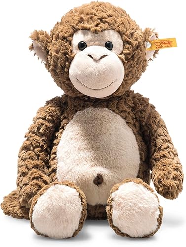 Miniatura 5 de Steiff Bodo Monkey, animal de peluche de alta calidad, animal de la selva para niños (marrón, 12 pulgadas)