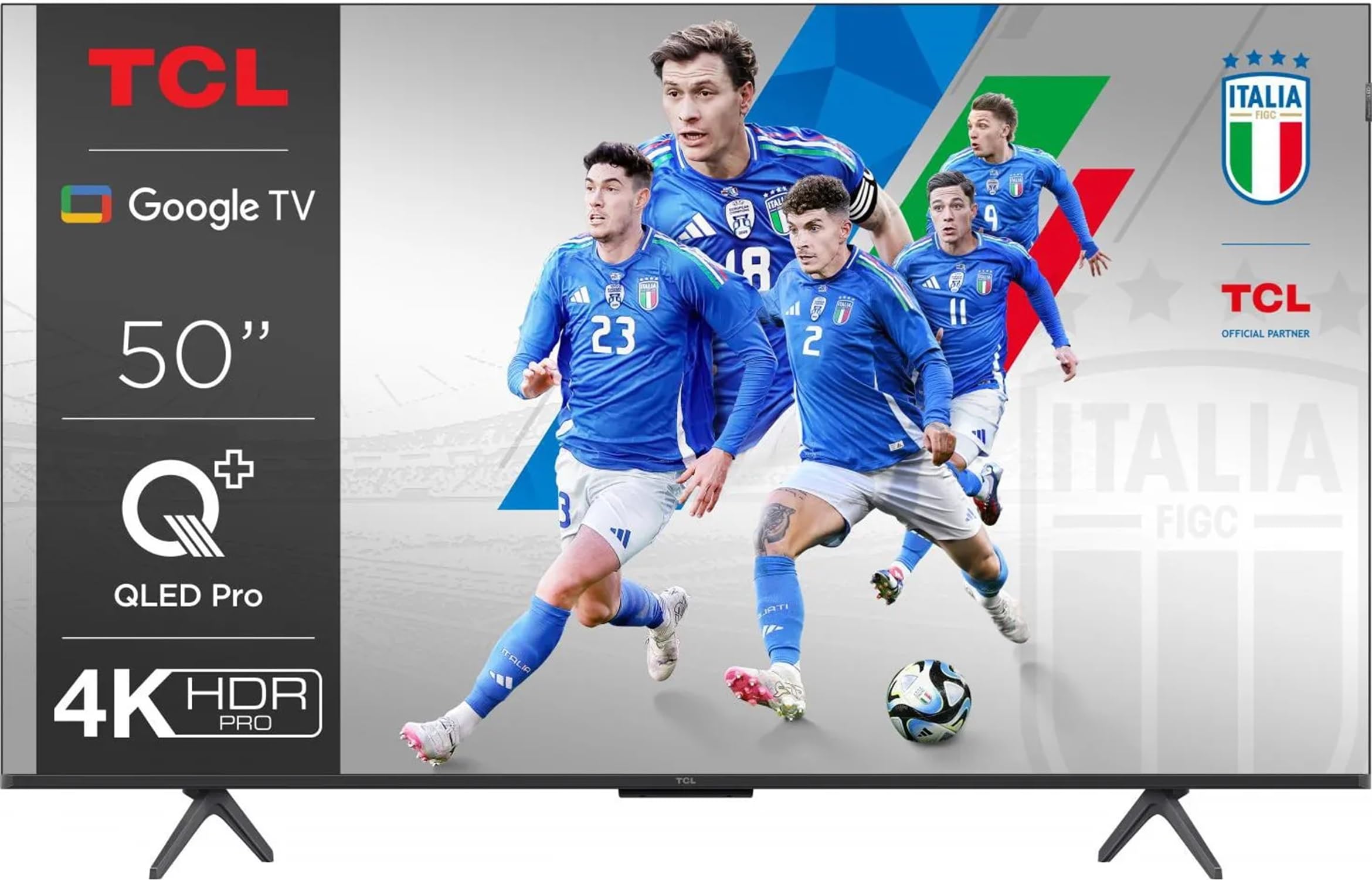 TV QLED Tcl 50C69B 126 cm 4K UHD 2024 Aluminium brossé