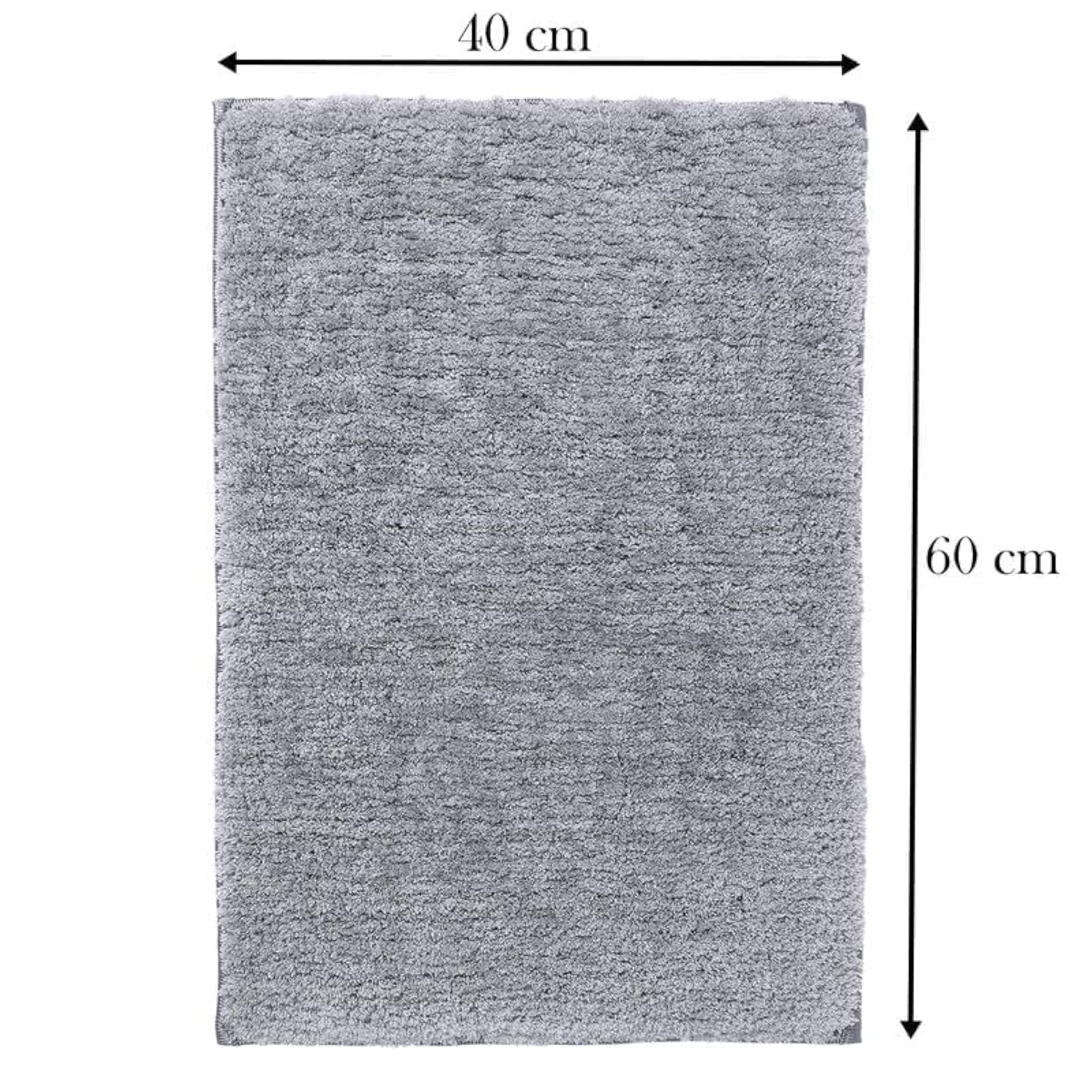 Grey Microfiber Bath Mat, Comfortable Absorbent Floor Rug