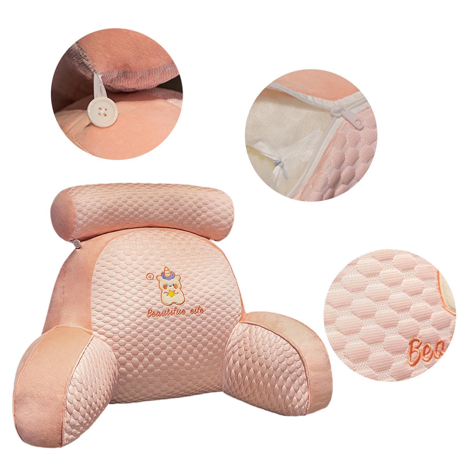 Coussin De Lecture, Oreiller De Fauteuil De Lit, Coussin De Lecture pour Lit Ou Canapé Adulte, Oreiller De Lecture avec Accoudoirs, Coussin De Lecture Ergonomique, pour Lire, Se Détendre