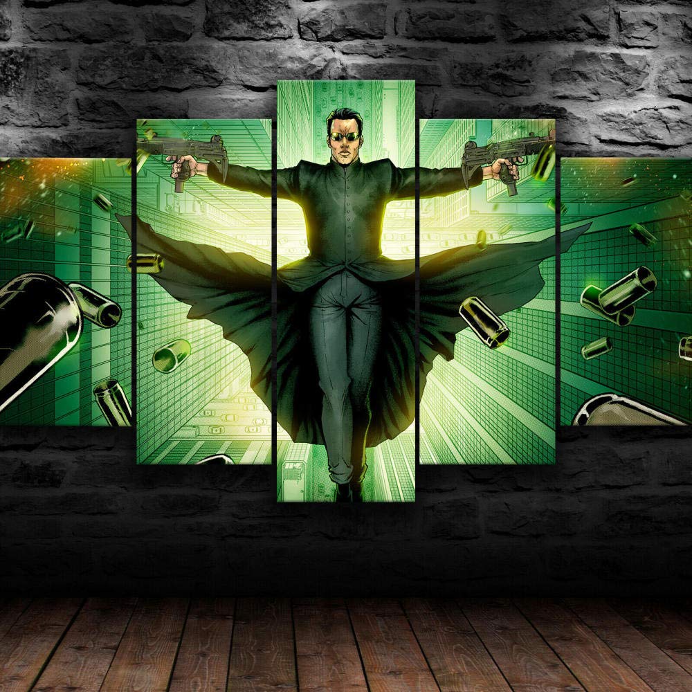 Tableau moderne Matrix en impression intissée avec cadre robuste - 8