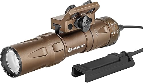 OLIGHT Odin Mini 1250 lúmenes linterna táctica ultra compacta recargable, montaje Mlok-Mount, montaje de riel deslizante extraíble e interruptor