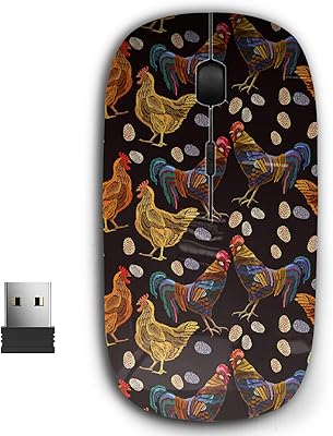 2.4G Wireless Ergonomic Mouse - Portable USB Mouse With Southwest Pattern For PC & Laptop