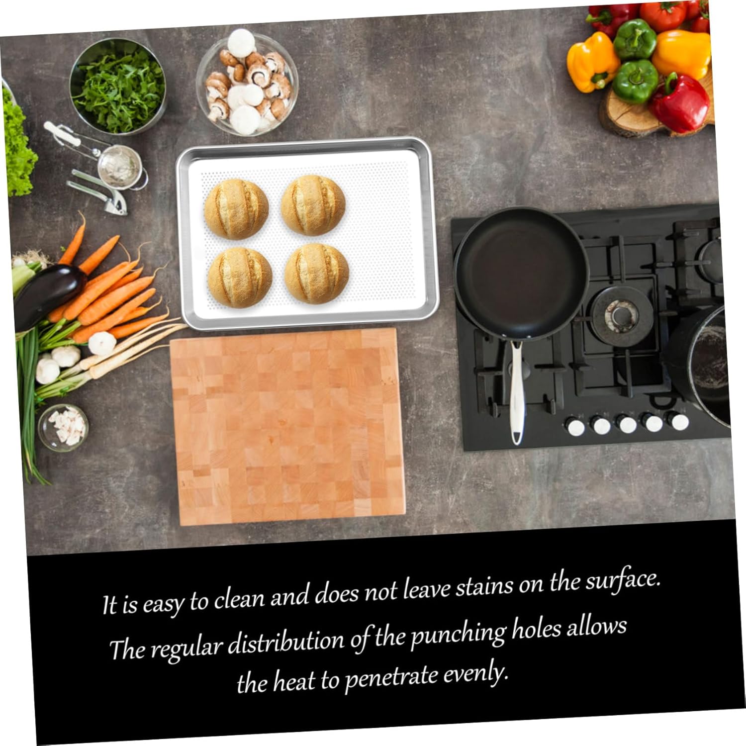 PRETYZOOM Baking Plate Rectangular Roasting Tray for Cake Food Easy to Clean Multi-purpose Kitchen Essential