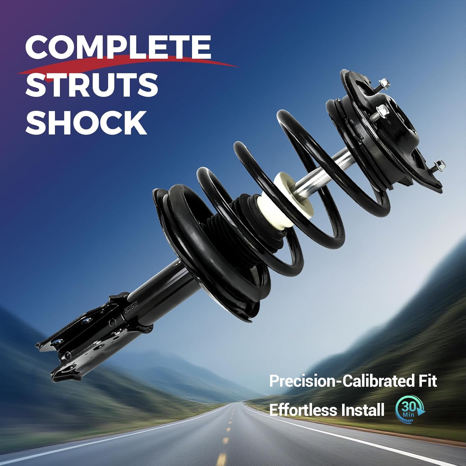 KTP Pair Front Struts and Shocks Complete Assembly For 1990-1999 Buick LeSabre, 1991-1996 Buick Park Avenue, 91-93 Cadillac DeVille Quick Install Ready Shocks Assembly Replace 171822