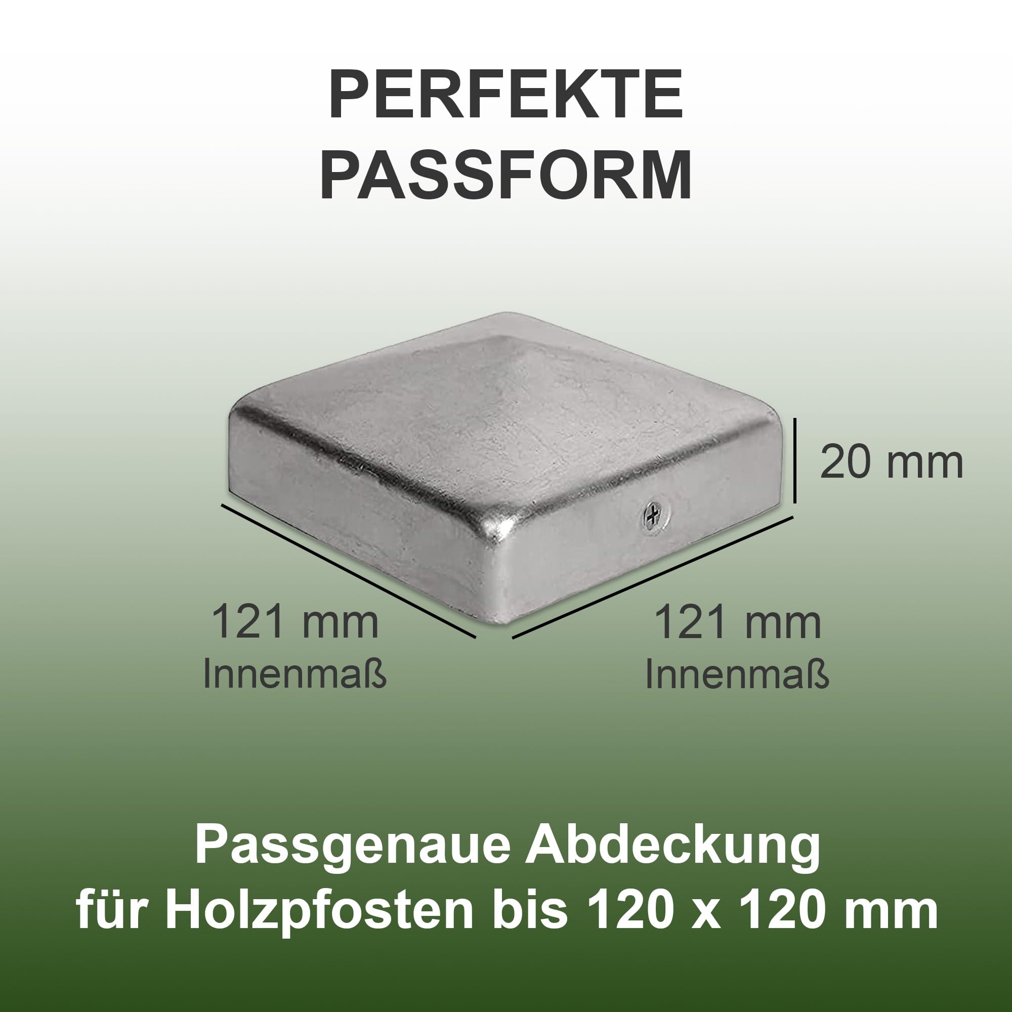 Paalkap Zwart voor 10 x 10 cm Palen - Per Stuk