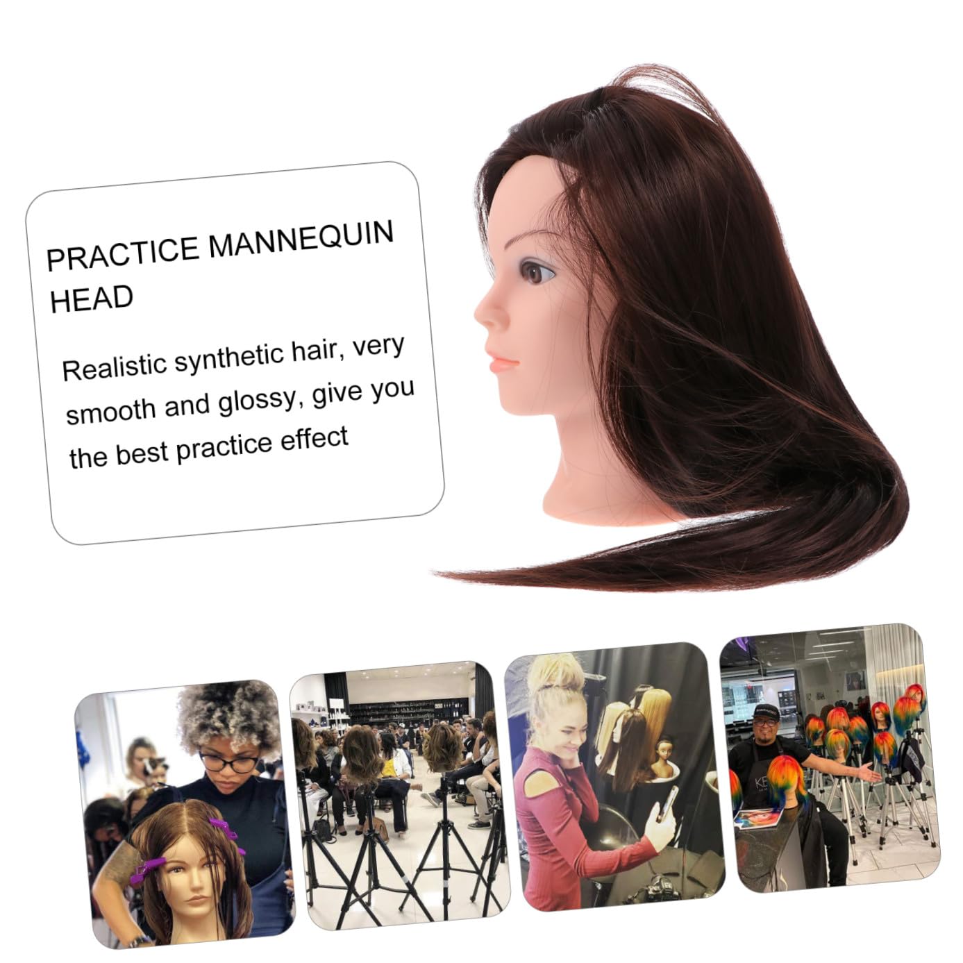 Mannequin Head for Wig Practice Braiding Head Hair Styling Training for Cosmetology School