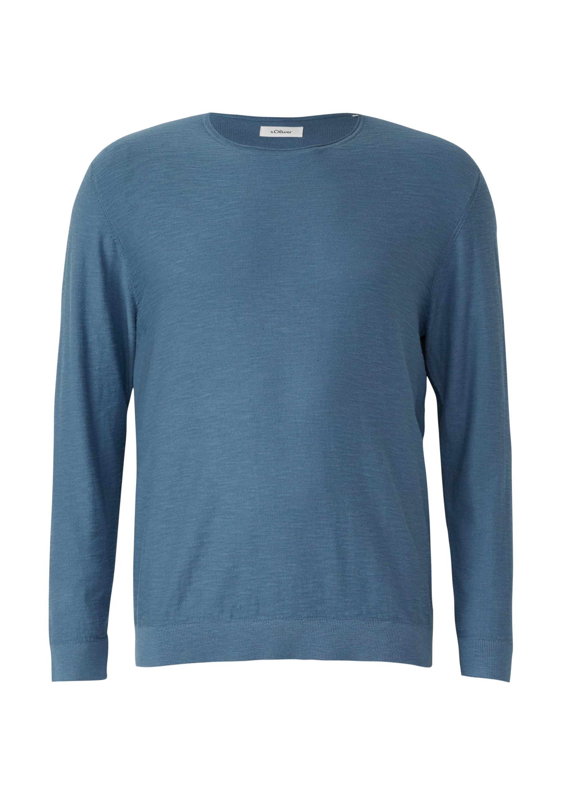s.Oliver Strickpullover mit Flammgarnstruktur und Rollkante