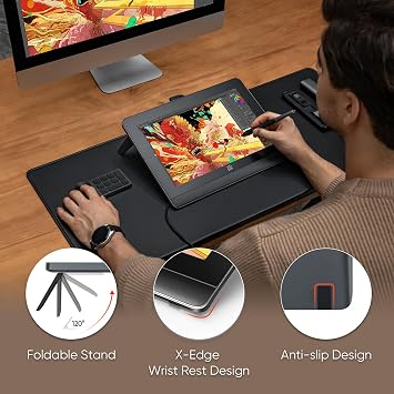 XPPen Artist Pro 14 Gen2 Drawing Tablet with Screen 14 inch Graphic Art Tablet with Full Laminated Anti-Glare Screen 16384 Pressure Levels X3 Pro Battery-Free Stylus 123% sRGB Tilt Stand Mini Keydial