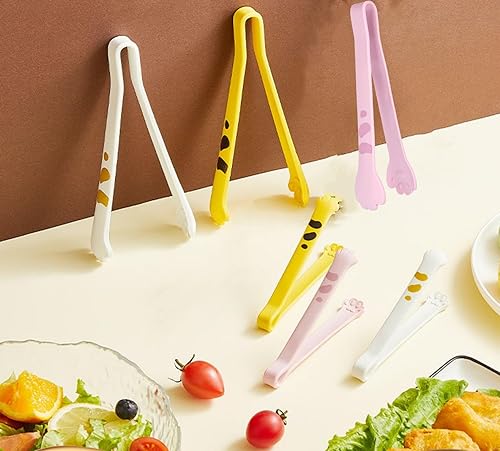 Miniatura 5 de Pinzas de cocina de silicona de 7 y 9.5 pulgadas, lindas pinzas con forma de pata de gato, pinzas de cocina para cocinar, barbacoa, parrilla,