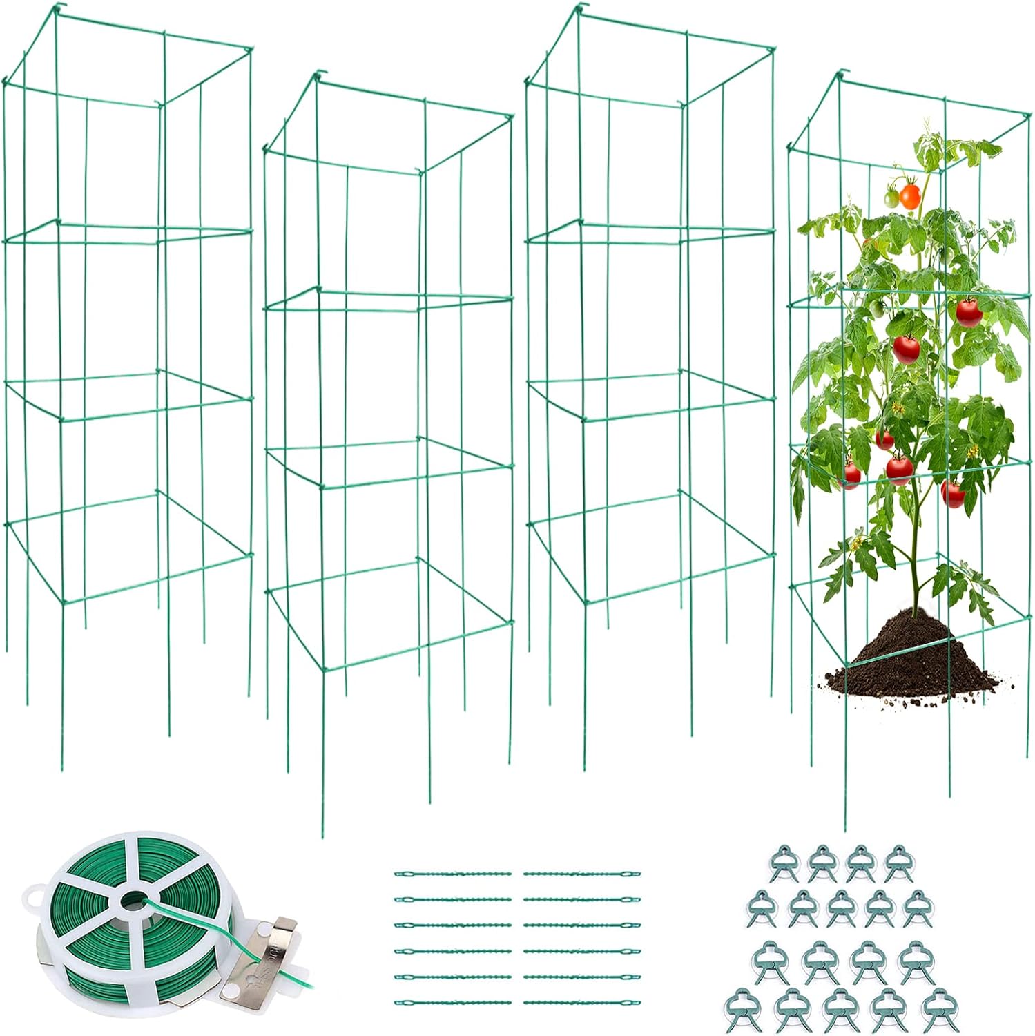 Heavy Duty Folding Tomato Cage with Twist Ties 4 Philippines Ubuy