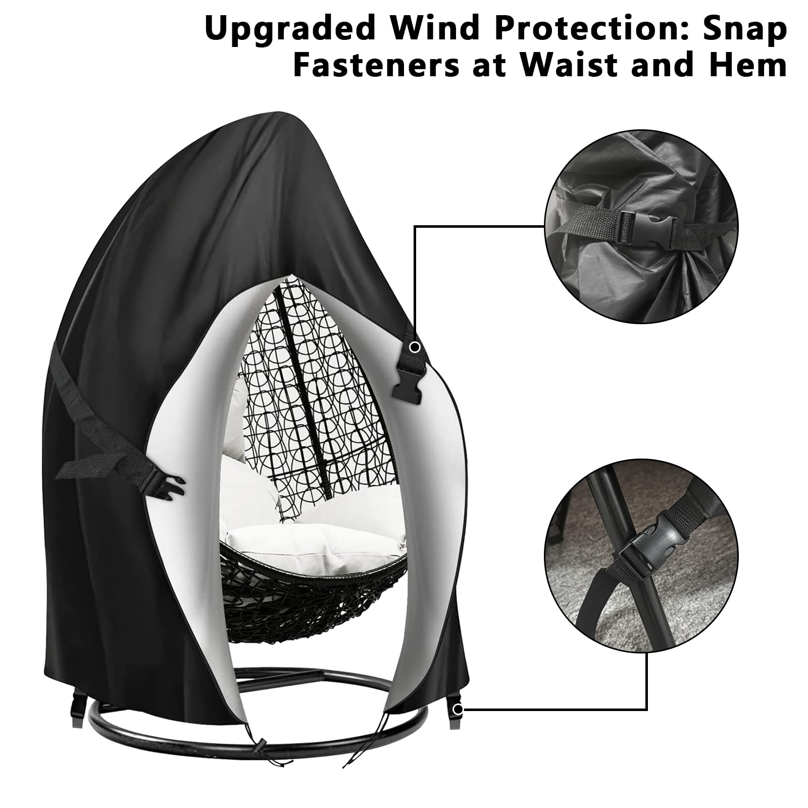 Emwel 230x200cm Double Egg Chair Cover Waterproof - Image 3