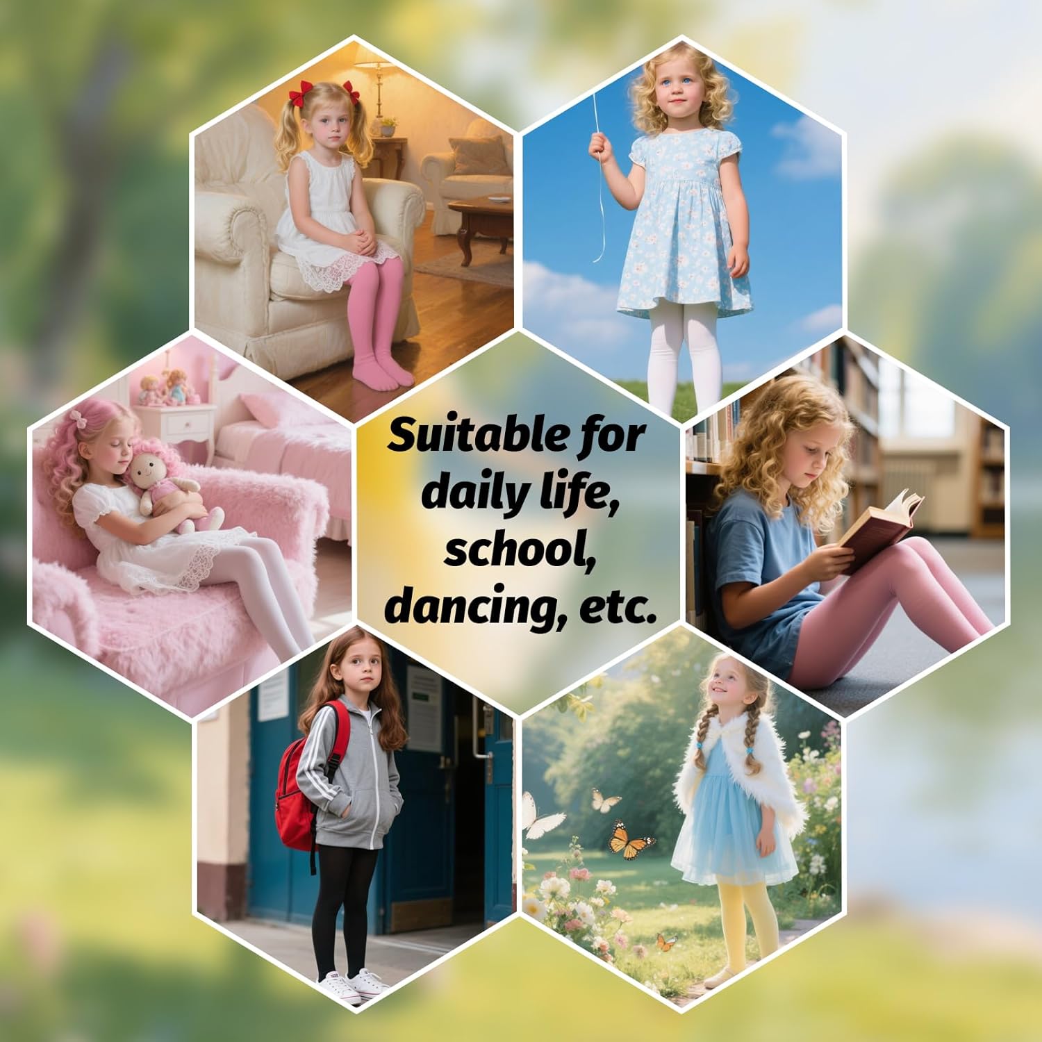 4 Pairs Girls Dance Tights Soft Velvet Tights Ballet Uniform Student School Tight Multiple Colors - Image 5