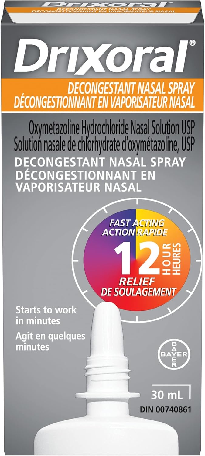 Drixoral Decongestant Nasal Spray, Fast and Long Lasting 12 Hour Relief