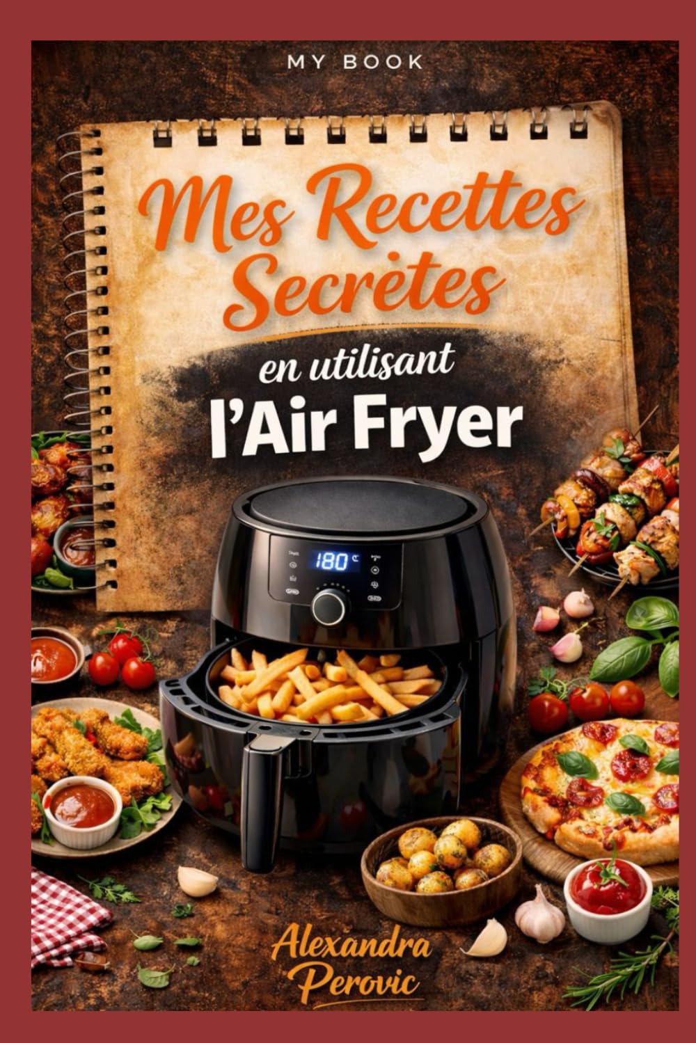 MY BOOK mes recettes personnalisées en utilisant l'air fryer.: Un livre pratique pour cuisiner rapidement, délicieusement et sans complications