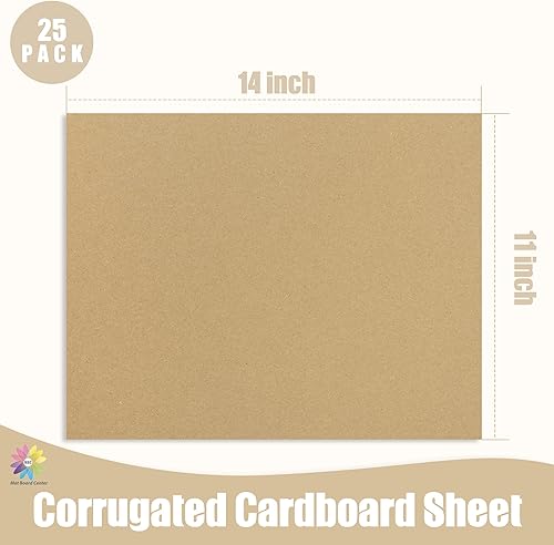 Miniatura 54 de Mat Board Center, paquete de 25 hojas de cartón corrugado de 6 x 9, 1/8 de pulgada de grosor, insertos de cartón plano para correo, embalaje