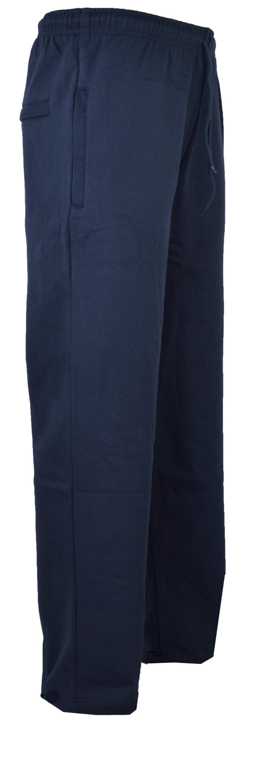 Clothing Unit Men's Navy Jogging Fleece Bottoms Joggers Casual Trousers Open Hem 27 29 31 Inside Leg (3Xl Short, )