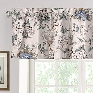 H.VERSAILTEX Blackout Curtain Valances for Kitchen Window/Living Room/Bathroom Privacy Added Rod Pocket Home Decoration