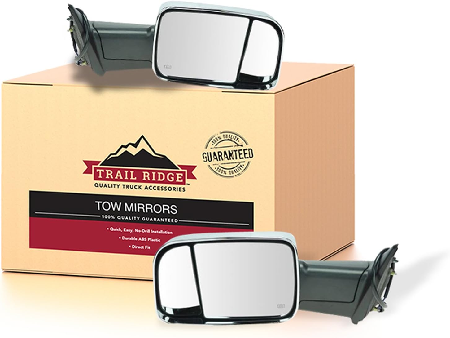 Trail Ridge Heated Towing Mirror Glass - Power Adjust, Left Side For GM Trucks (Silverado, Sierra) - Direct Fit Replacement 8 thumbnail image