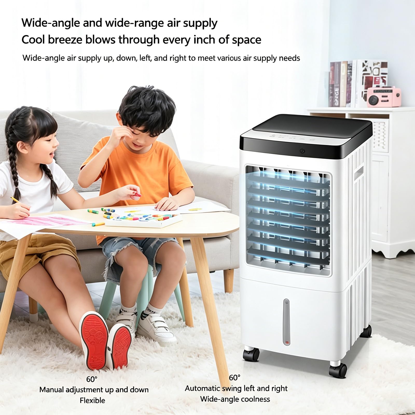 Enfriador De Aire Evaporativo, Ventilador Portátil Con Control Remoto