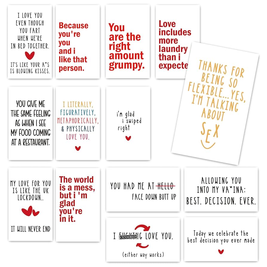 amazon-com-funny-mini-anniversary-cards-love-notes-cards-with-envelopes-for-valentines-day-husband-wife-him-her-boyfriend-girlfriend-lunch-box-notes-card-14-pcs-fs233-home-kitchen for Free Printable Anniversary Cards For My Husband Amazon.com: Funny Mini Anniversary Cards Love Notes Cards with Envelopes, for Valentines Day Husband Wife Him Her Boyfriend Girlfriend, Lunch Box Notes Card 14 Pcs - FS233 : Home & Kitchen for Free Printable Anniversary Cards For My Husband