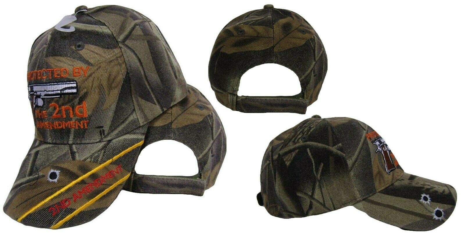 Trade Winds Protected by The 2nd Amendment Gun Rights Bullets NRA Trump Camo Cap Hat