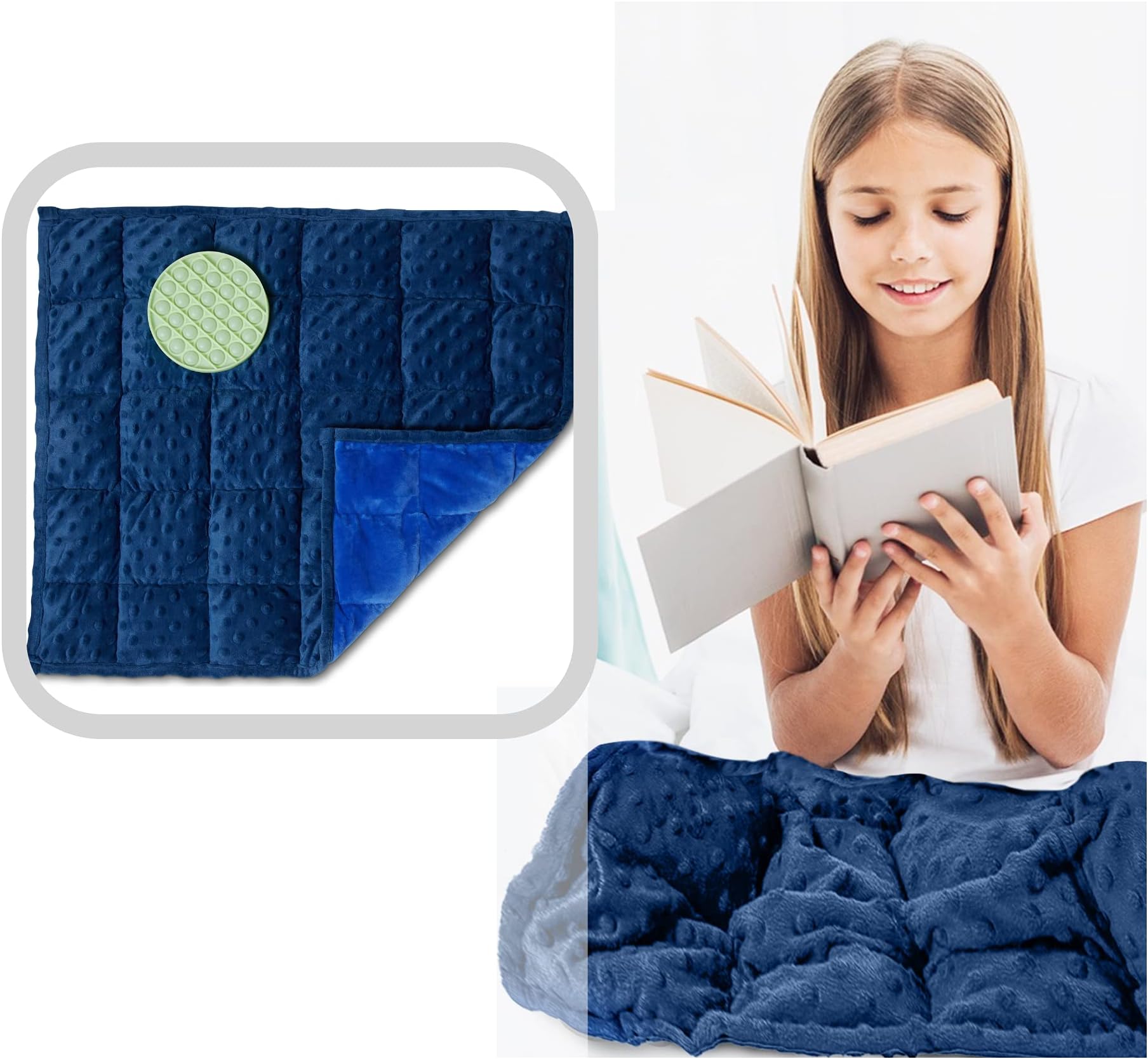 SAVOIZ Weighted Lap Pad for Kids and Adults 5 pounds - Great Sensory Weighted Lap pad