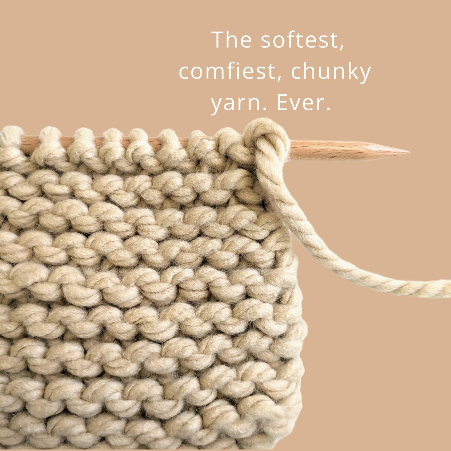 mindfulknits Learn to Knit Kit- Knit a Chunky Beanie- Knitting Needles, Yarn Needle & Acrylic Chunky Bulky Knitting Yarn– Malai- Beginners Basic Knitting Supplies Set for Relaxation & Stress Relief