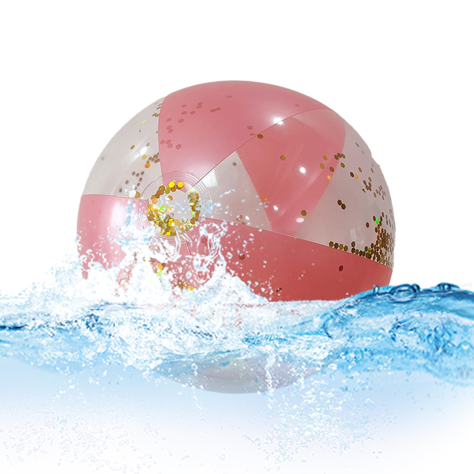 Inflatable Beach Balls - Transparent Beach Balls for Kids - PVC Reusable Sports Toys Decor for Outdoor Summer Party Birthday Toddler Boy Adults Kids Play
