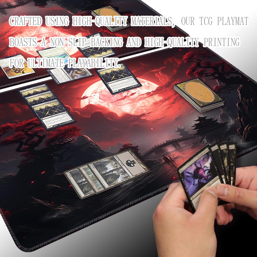 Tappetino Da Gioco One Piece TCG – 61x35 Cm, Gomma Antiscivolo Con Zone Giocatore Singolo, Custodia Inclusa, Nero, Per Carte Collezionabili
