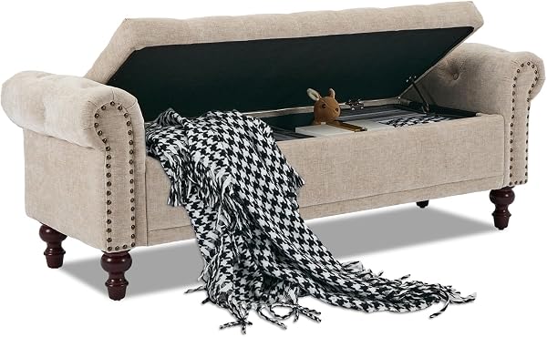 SOFTHION Upholstered Storage Bench