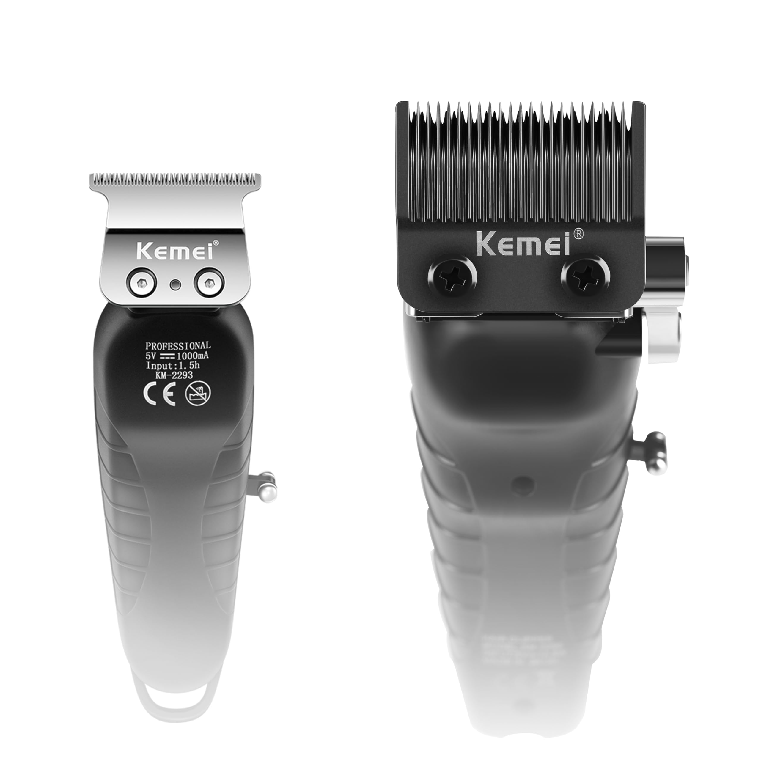 KEMEI Set di tagliacapelli da uomo, tagliacapelli professionale e tagliacapelli, senza fili, senza fili, con display a LED, 11 pettini guida