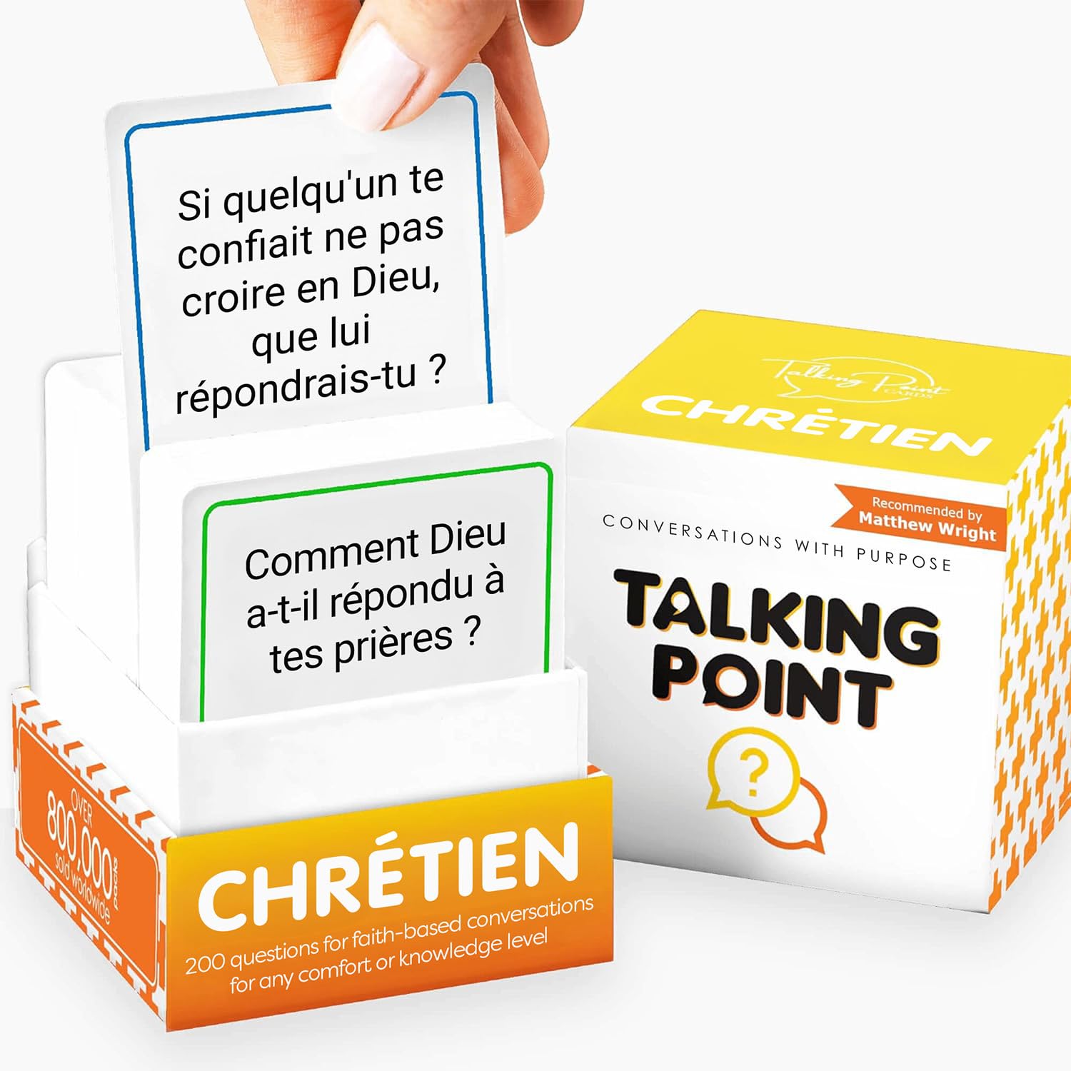 200 Conversation Cards for Christians Game - Chrtien en Franais - Explore Your Faith, Have Fun on Family Games, Bible Study or Youth Groups - Perfect for Church Groups, Couples Game Night - French
