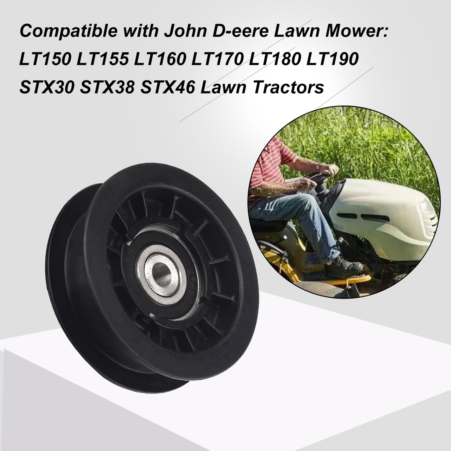 Puleggia Folle Piatta Per Trattori John Deere L-120, L-130, G-110 - Sostituto OEM GY20110 - Foto 7