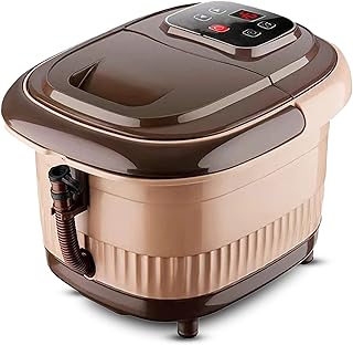 AGARO Regency Manual Foot Spa Bath Massager With Heat, 12 Massage Rollers, Heating Function, Adjustable Temperature Control, For Soothing Massage, Beige