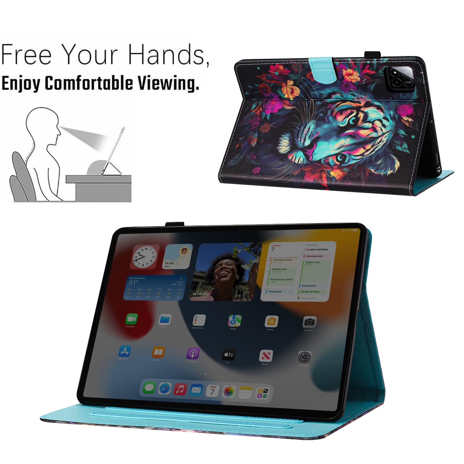PU Hülle Für Xiaomi Pad 7 / Pad 7 Pro – Mit Ständer, Kartenfach & Auto Wake/Sleep