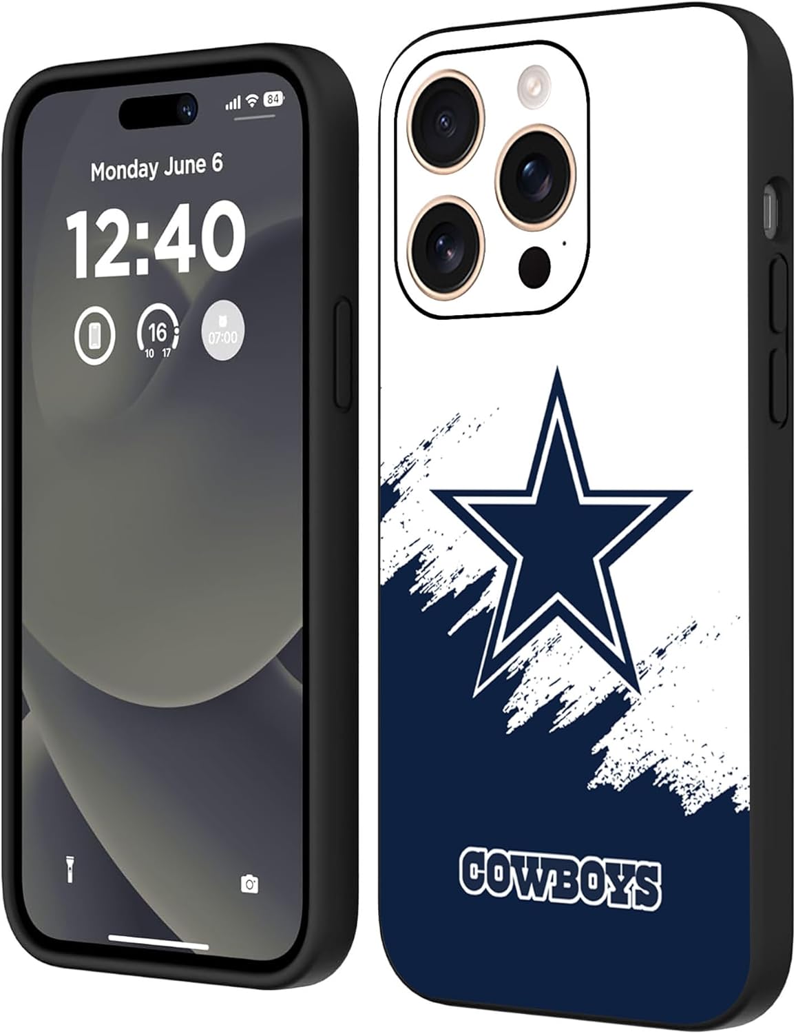 fit Cowboys for iPhone 16 Case, [Full Camera Protection][Screen Protector] Silicone Shockproof Protective Phone Case for iPhone 16 6.1",