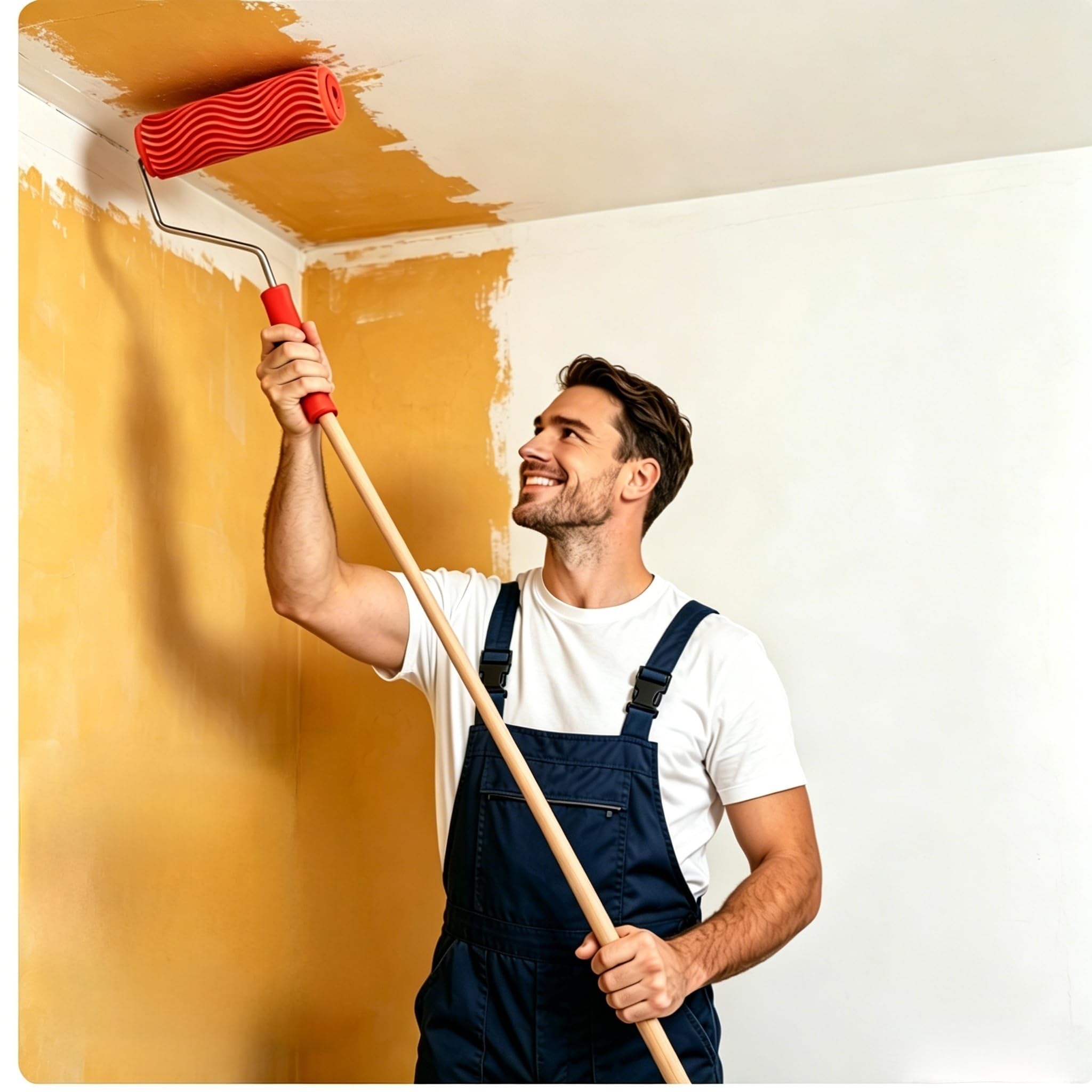 Wa?ek do kleju do drewna, 2 sztuki, bardzo mocny wa?ek do szybkiego i równomiernego nak?adania kleju, silikonowy wa?ek z metalowym uchwytem, dla majsterkowiczów i majsterkowiczów, 17,5 x 32