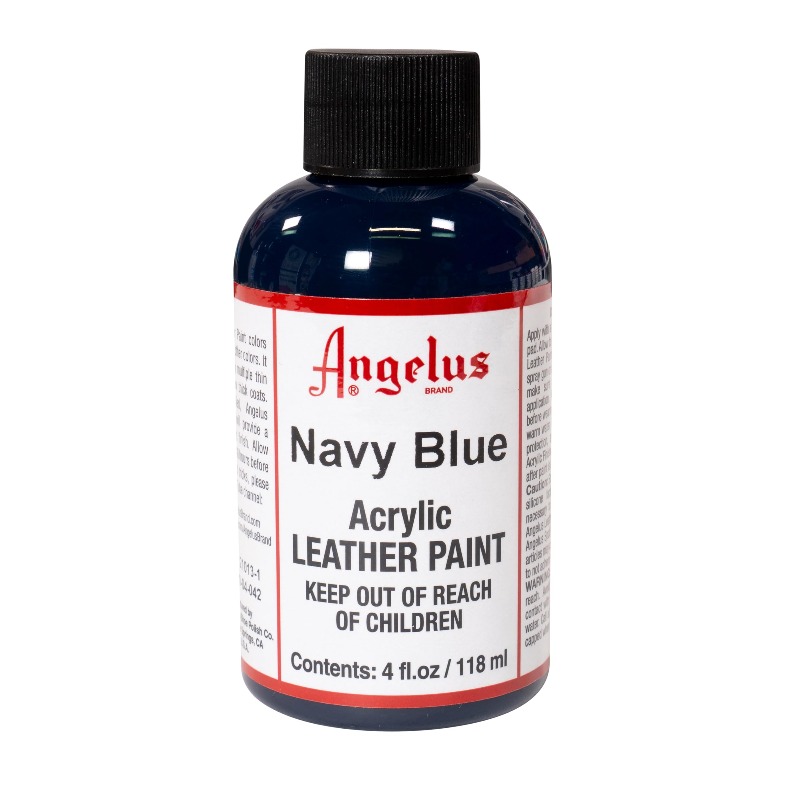 Angelus Acrylic Leather Paint, 4 Fl Oz (Pack of 1), Navy Navy Blue 4 Fl Oz (Pack of 1)