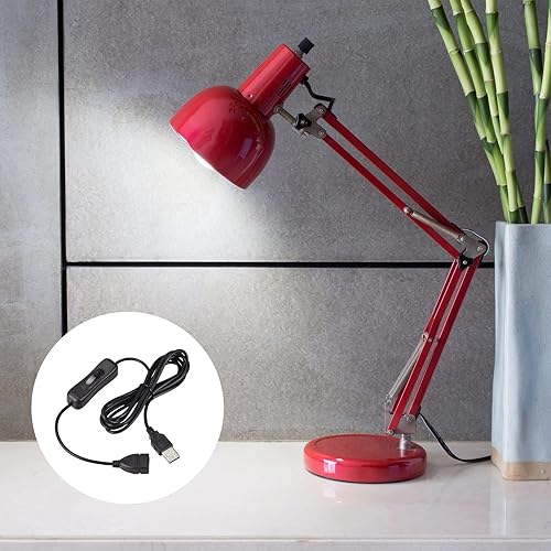 Miniatura 3 de YOKIVE 2 cables USB con interruptor de encendidoapagado, cable de extensión macho a hembra, desgaste reducido, ideal para el hogar, estudio, oficina