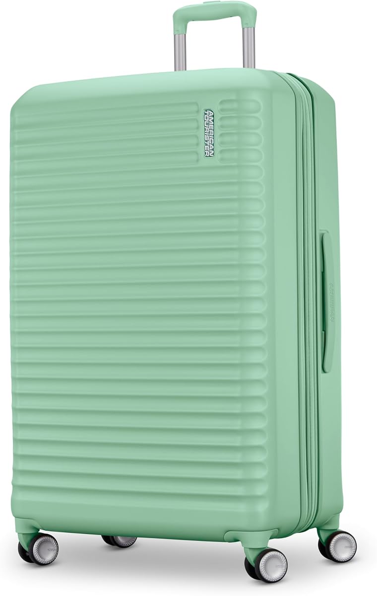 Stratum 3.0 Large 28-Inch Spinner, Airline Approved, Durable Hardside Luggage, Expands 1.5", RightHeight™ Adjustable Handle, Surrel Green